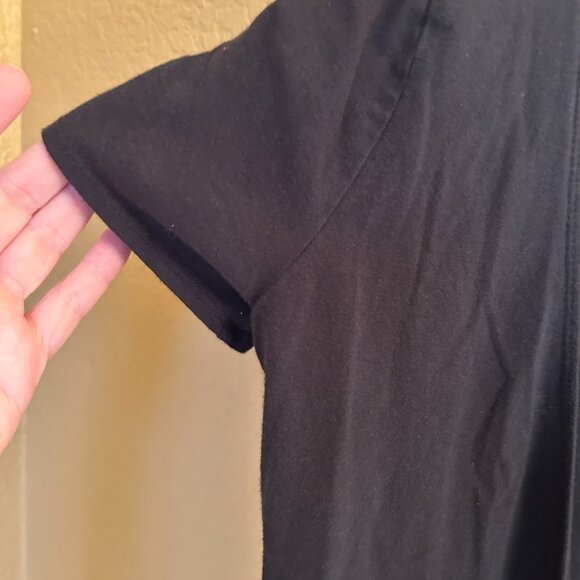 Hollister Black Tie Up Crop Tee - Size Medium - Picture 2 of 6